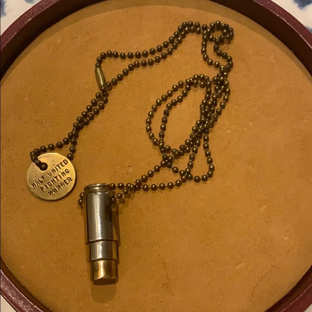 Half United Bullet long accent necklace